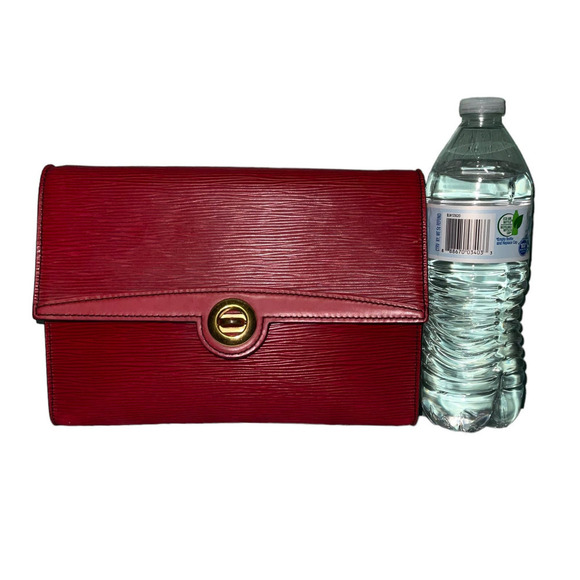 LOUIS VUITTON Red Epi Arsch Shoulder Bag 2Way clutch Red - Picture 16 of 16